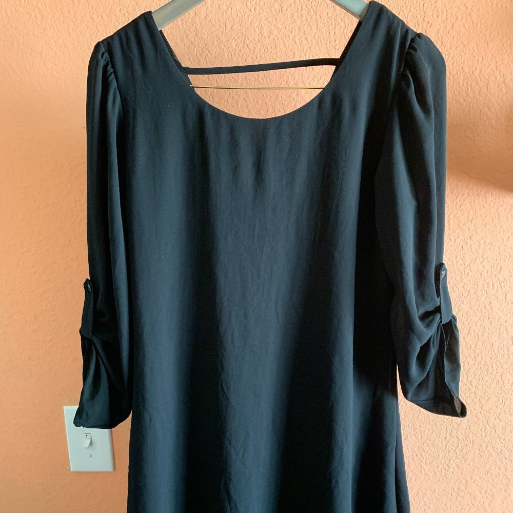 Speechless 3/4 Sleeve Mini Dress Sz. L Black - 047